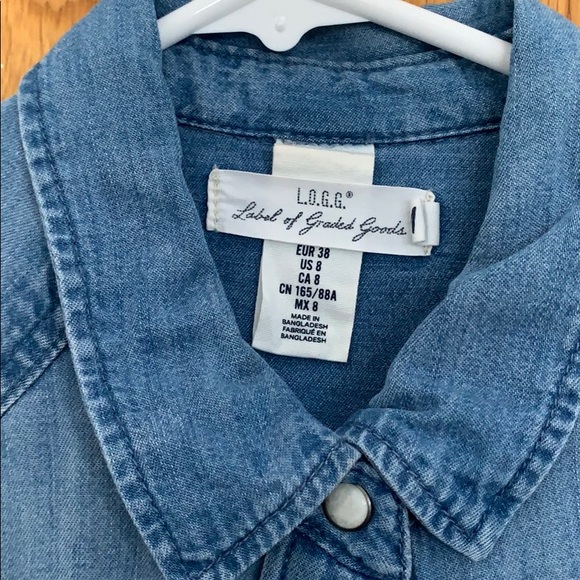 H&M jean shirt NWOT - Picture 2 of 6
